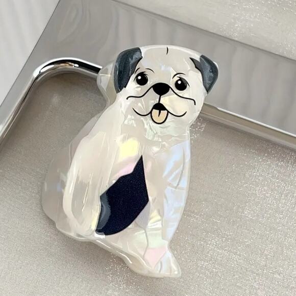 Pug Dog Hair Claw Clip - Picture 2 of 4